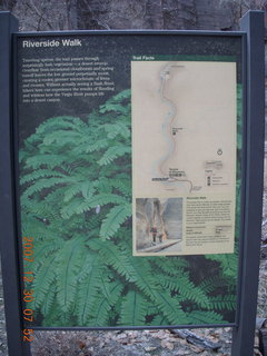 56 6cw. Zion National Park - Riverside walk sign