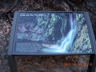 59 6cw. Zion National Park- Observation Point hike - 'Life on the Vertical' sign