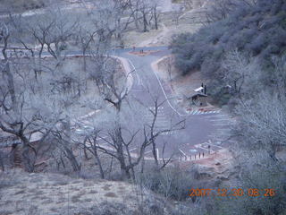 Zion National Park- Observation Point hike - ICY CONDITIONS sign