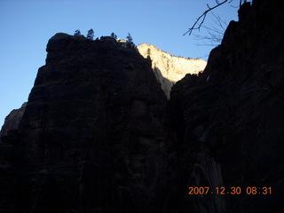 72 6cw. Zion National Park- Observation Point hike - Angels' Landing silhouette