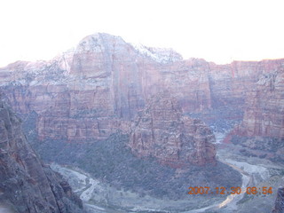 Zion National Park- Observation Point hike - ice