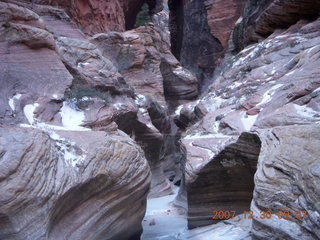 98 6cw. Zion National Park- Observation Point hike - slot canyon