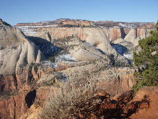 125 6cw. Zion National Park- Observation Point hike - view from the top