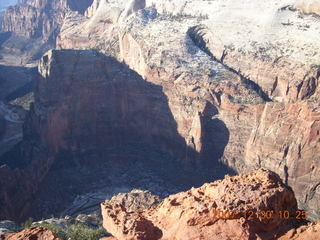 127 6cw. Zion National Park- Observation Point hike - view from the top