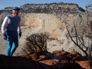 137 6cw. Zion National Park- Observation Point hike - Adam - view from the top