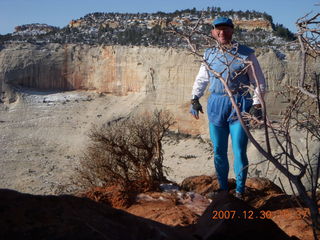 141 6cw. Zion National Park- Observation Point hike - Adam - view from the top