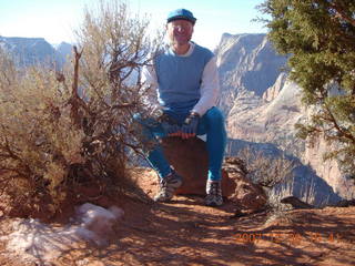 146 6cw. Zion National Park- Observation Point hike - Adam - view from the top