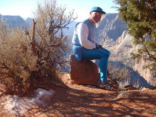 Zion National Park- Observation Point hike - Adam - view from the top