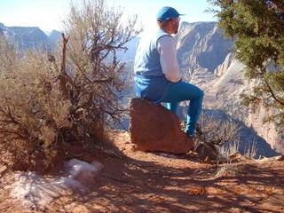 148 6cw. Zion National Park- Observation Point hike - Adam - view from the top