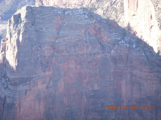 166 6cw. Zion National Park- Observation Point hike - view from the top - Angels Landing