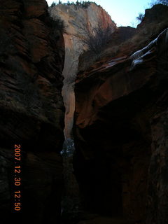Zion National Park- Observation Point hike (old Nikon Coolpix S3) - slot canyon