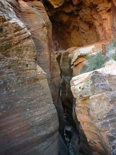 241 6cw. Zion National Park- Observation Point hike (old Nikon Coolpix S3) - slot canyon