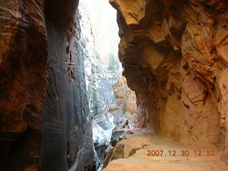 246 6cw. Zion National Park- Observation Point hike (old Nikon Coolpix S3) - slot canyon