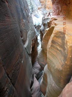 248 6cw. Zion National Park- Observation Point hike (old Nikon Coolpix S3) - slot canyon