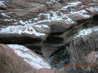 Zion National Park- Observation Point hike (old Nikon Coolpix S3) - slot canyon