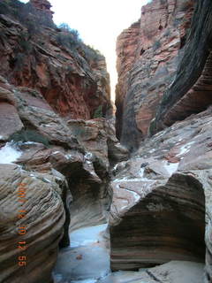 Zion National Park- Observation Point hike (old Nikon Coolpix S3) - slot canyon