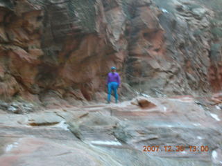 Zion National Park- Observation Point hike (old Nikon Coolpix S3) - slot canyon