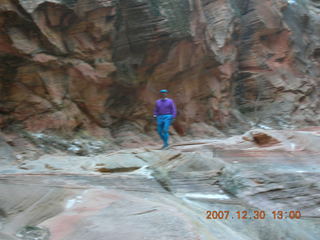 Zion National Park- Observation Point hike (old Nikon Coolpix S3) - slot canyon