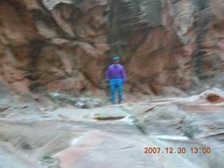 Zion National Park- Observation Point hike (old Nikon Coolpix S3) - slot canyon