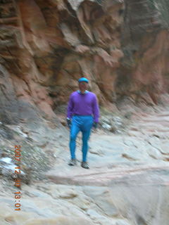 Zion National Park- Observation Point hike (old Nikon Coolpix S3) - slot canyon