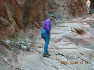 Zion National Park- Observation Point hike (old Nikon Coolpix S3) - slot canyon