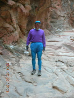 Zion National Park- Observation Point hike (old Nikon Coolpix S3) - slot canyon