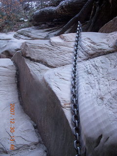 295 6cw. Zion National Park- Hidden Canyon hike - chains