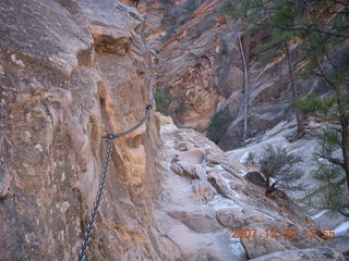 303 6cw. Zion National Park- Hidden Canyon hike - chains