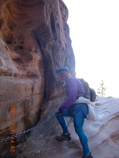 310 6cw. Zion National Park- Hidden Canyon hike - Adam