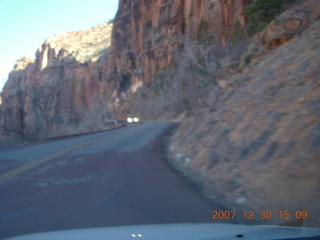 325 6cw. Zion National Park - driving on the road