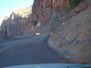 Zion National Park - driving on the road