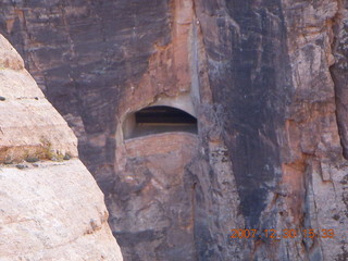 338 6cw. Zion National Park - Canyon Overlook hike - tunnel air vent
