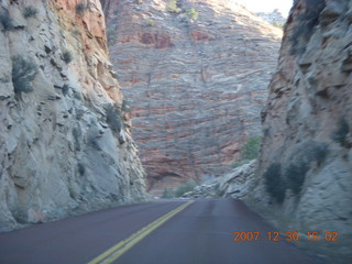 Zion National Park - driving on the road