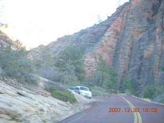 355 6cw. Zion National Park - driving on the road