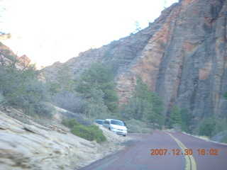 Zion National Park - driving on the road