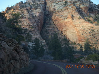 Zion National Park - driving on the road