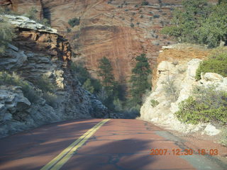 Zion National Park - driving on the road