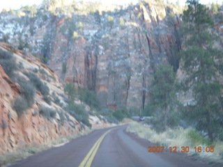 363 6cw. Zion National Park - driving on the road