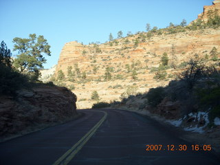 364 6cw. Zion National Park - driving on the road