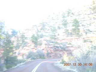 Zion National Park - driving on the road