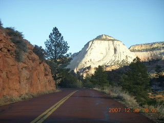 Zion National Park - driving on the road