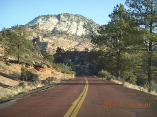 Zion National Park - driving on the road