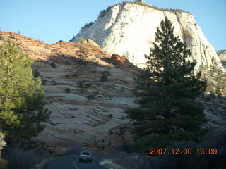 Zion National Park - driving on the road - coming out of tunnel