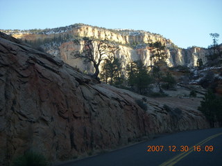 374 6cw. Zion National Park - driving on the road