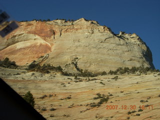 378 6cw. Zion National Park - driving on the road