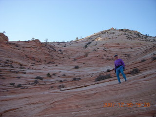 385 6cw. Zion National Park - slickrock - Adam