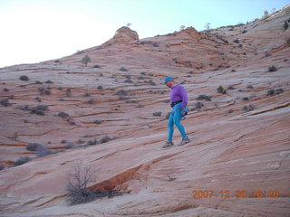 386 6cw. Zion National Park - slickrock - Adam