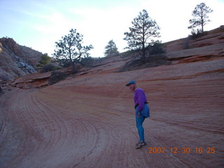 394 6cw. Zion National Park - slickrock - Adam