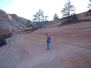 395 6cw. Zion National Park - slickrock - Adam