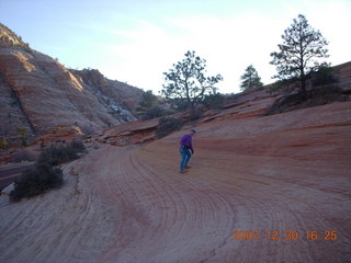 396 6cw. Zion National Park - slickrock - Adam